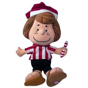 Peppermint Patty Plush Christmas Hallmark Peanuts Candy Cane Striped No Sound